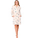 Beige fleece wrap dressing gown shawl collar Fancy Fleece