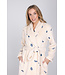 Beige fleece wrap dressing gown shawl collar Fancy Fleece