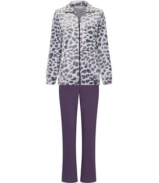 Pastunette Dark purple fleece homesuit Chic Animal