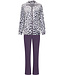 Pastunette Donkerpaars fleece huispak Chic Animal