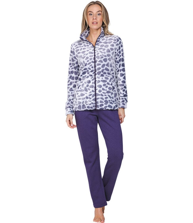Dark purple fleece homesuit Chic Animal