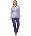 Donkerpaars fleece huispak Chic Animal