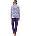 Donkerpaars fleece huispak Chic Animal