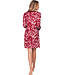 Rood nachthemd met mouwsplitjes lange mouwen Autumn Flower