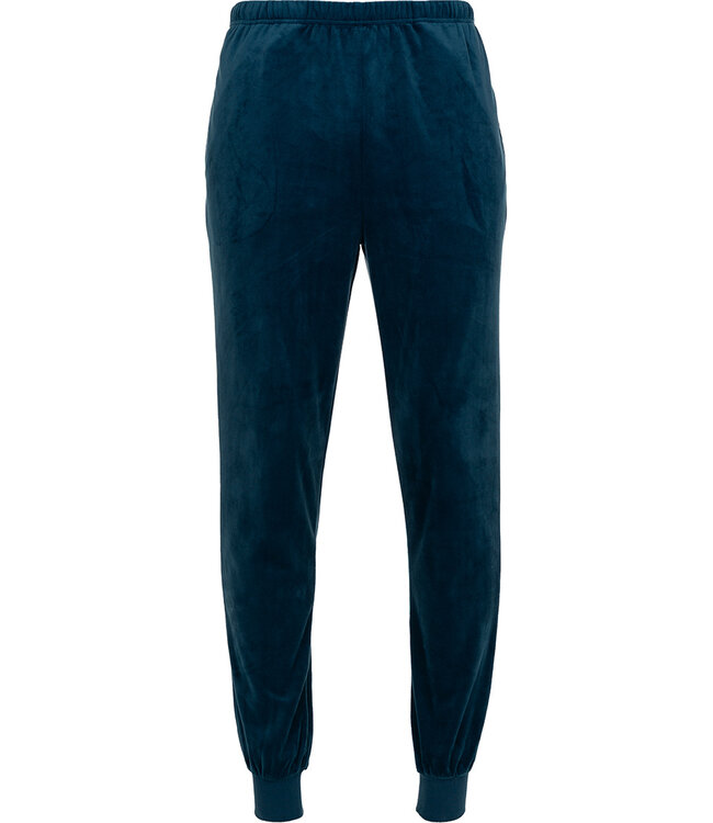 Dark blue fleece men's pyjama with long sleeves Funky Mix