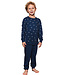 Donkerblauwe katoenen jongens pyjama lange mouwen Jet Plane