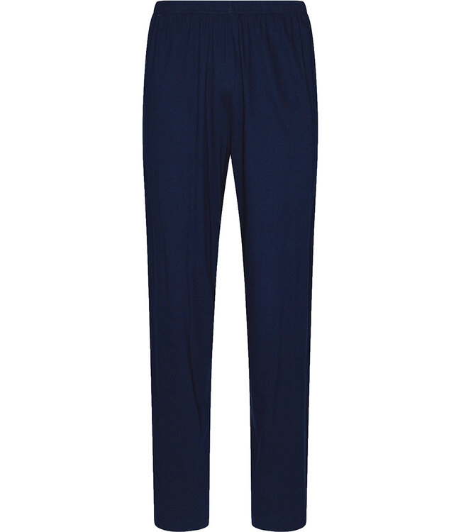 Dark blue cotton men's pyjama with revere collar Brick Block