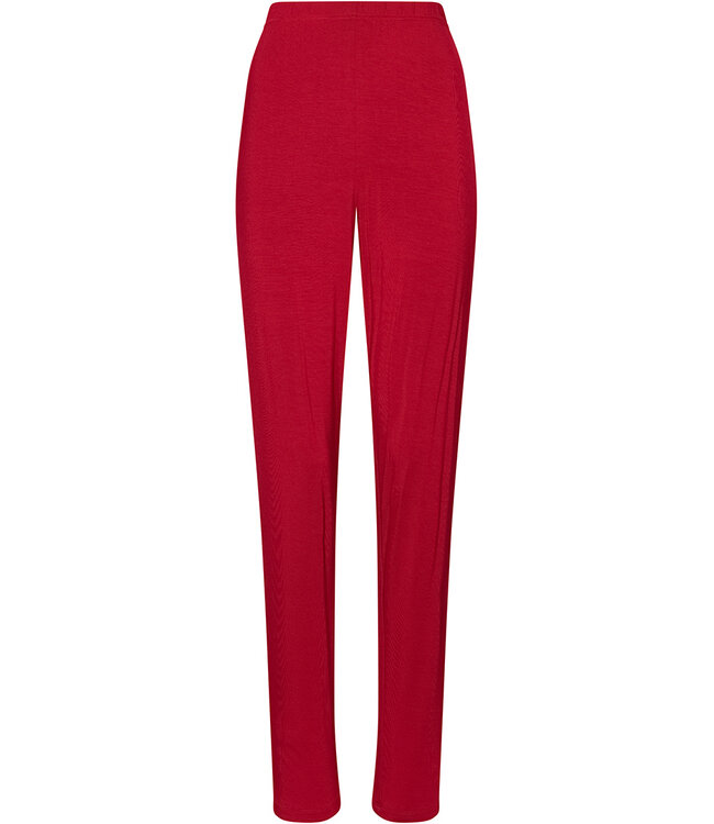 Red ladies pyjama with cuffs long sleeves Autumn Flower