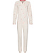 MyRebelle Beige pyjama met ronde hals met V en lange mouwen True Love