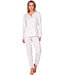 Beige pyjama met ronde hals met V en lange mouwen True Love