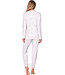 Beige pyjama with round neck V and long sleeves True Love