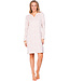 Dark red organic cotton long sleeved nightdress Mini Graphic Leaves