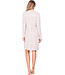 Dark red organic cotton long sleeved nightdress Mini Graphic Leaves