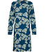 Dark blue organic cotton nightdress with long sleeves Flower Blooms