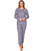 Dark purple fleece long sleeved pyjama Chic Animal
