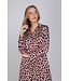 Dark red cuddle satin nightdress full button long sleeves Soft Animal