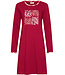 Dark red organic cotton long sleeved nightdress Graphic Leaves