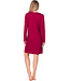 Dark red organic cotton long sleeved nightdress Graphic Leaves