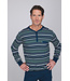 Donkerblauwe katoenen interlock heren pyjama Stripey Green