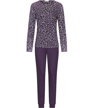 Pastunette Dark purple long sleeved pyjama Stony Fashion
