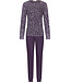 Pastunette Donkerpaarse damespyjama lange mouwen Stony Fashion