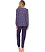 Donkerpaarse damespyjama lange mouwen Stony Fashion