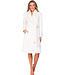Off-white fleece jacquard wrap morning gown long True Love