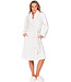 Off-white fleece jacquard wrap morning gown long True Love