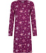 Donkerpaars katoenen nachthemd met lange mouwen Fabulously Starry