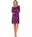 Dark purple cotton nightdress with long sleeves Fabulously Starry