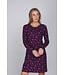 Dark purple cotton nightdress with long sleeves Fabulously Starry