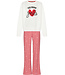 Red pyjama french terry top with kangaroo pocket True Love