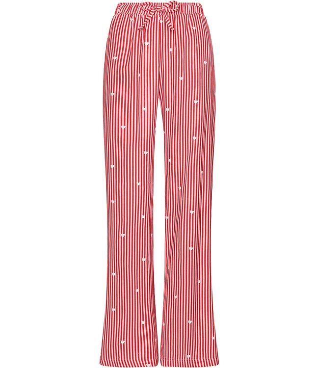 Red pyjama french terry top with kangaroo pocket True Love
