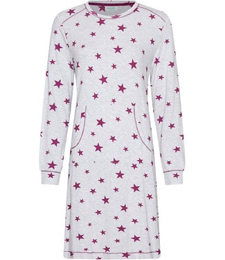 MyRebelle Grijs nachthemd met kangoeroe zak Fabulously Starry