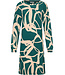 Dark green nightdress with cuffs long sleeves Artistic Fashion