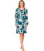 Donkergroen nachthemd met boorden lange mouwen Artistic Fashion