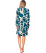 Donkergroen nachthemd met boorden lange mouwen Artistic Fashion
