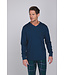 Donkerblauwe katoenen heren pyjama met flanel broek Forest Check