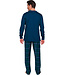 Dark blue cotton long sleeved men's pyjama Forest Check