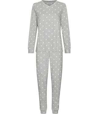 MyRebelle Grijze pyjama met V-hals en lange mouwen Paw Prints