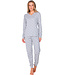Grey pyjama with V-neck and long sleeves Paw Prints