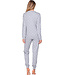 Grey pyjama with V-neck and long sleeves Paw Prints