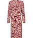 Donkerrood modal nachthemd knoopsluiting lange mouwen Soft Animal