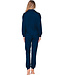 Dark blue homesuit with zip and cuffs long sleeves Stylish Comfort