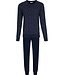 Pastunette for Men Dark blue cotton long sleeved men's pyjama Multi Lines