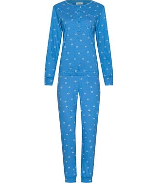 MyRebelle Blue organic cotton pyjama button front Trendy Stars