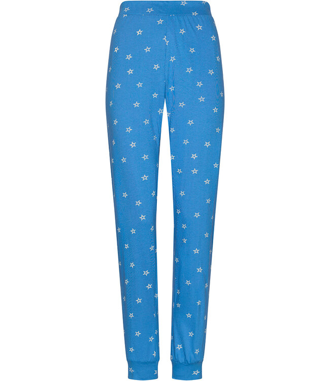 Blauwe bio-katoenen pyjama met knoopsluiting Trendy Stars