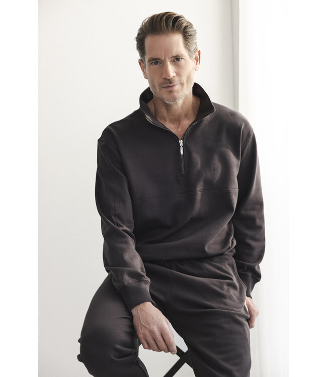 Dark grey cotton french terry men's homesuit Comfort Lounge