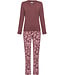 Dark purple modal long sleeved ladies pyjama Pretty Petals