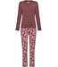 Pastunette Premium Dark purple modal long sleeved ladies pyjama Pretty Petals